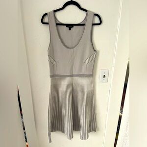 Banana Republic Gray Striped Mini Dress